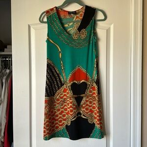 Women's Multicolor Chain Print Dress